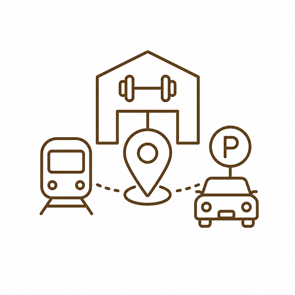 全店舗通やすさ抜群!駅徒歩5分&駐車場完備・イラスト