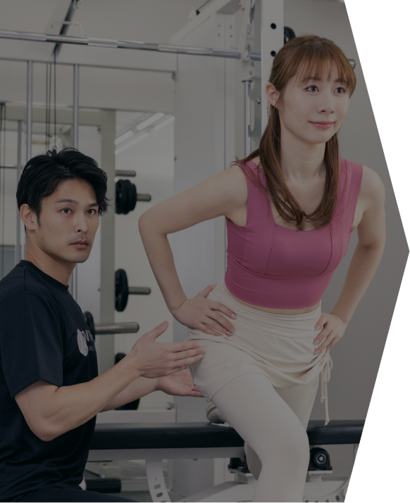 体験トレーニングを受けるお客様
